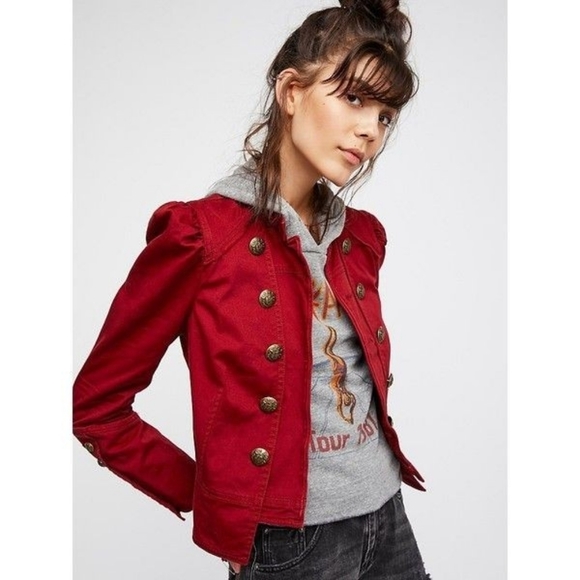 Free People Jackets & Blazers - Free People Structured Puff Sleeve Blazer Jacket